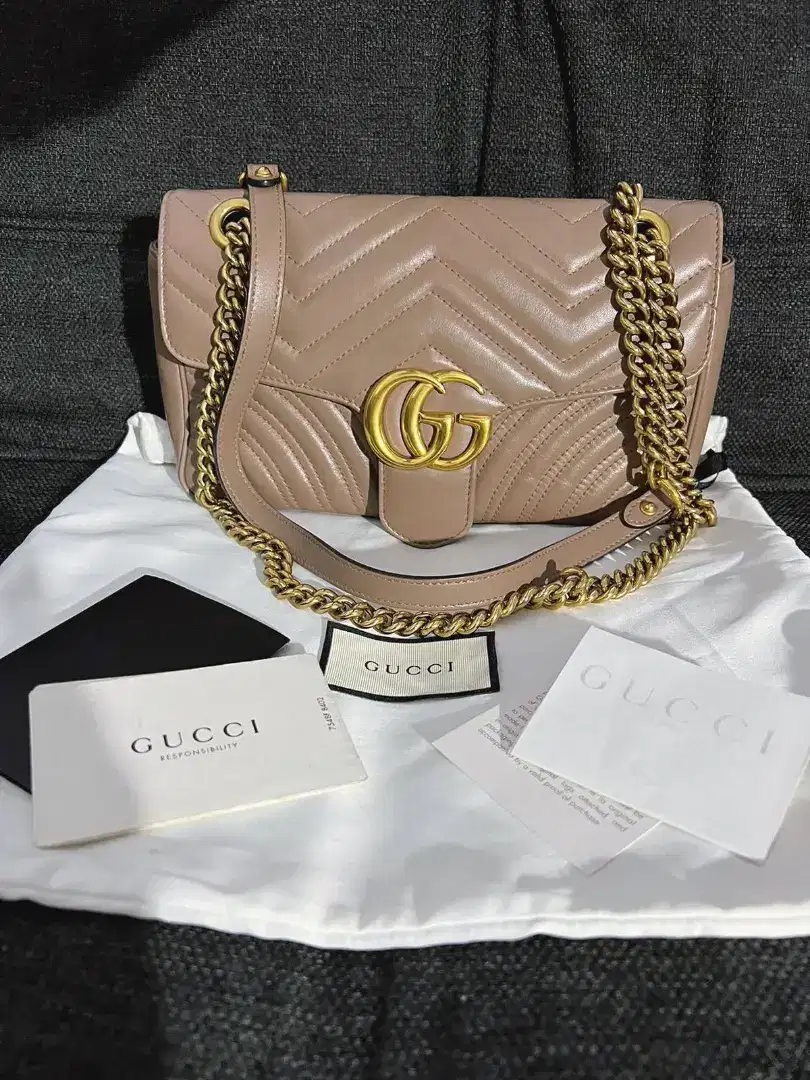 JUAL PRELOVED
Gucci Marmont Small Nude ghw
Original