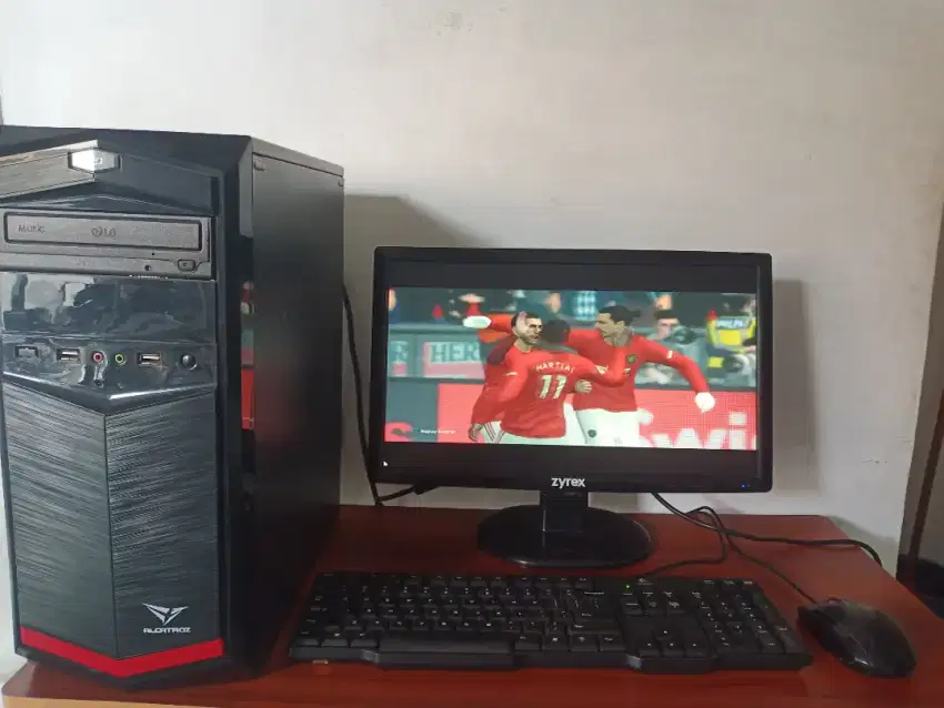 PC gaming editing AMD A4 6300 Ram 8 gb Hardisk 500 gb monitor 19 inch