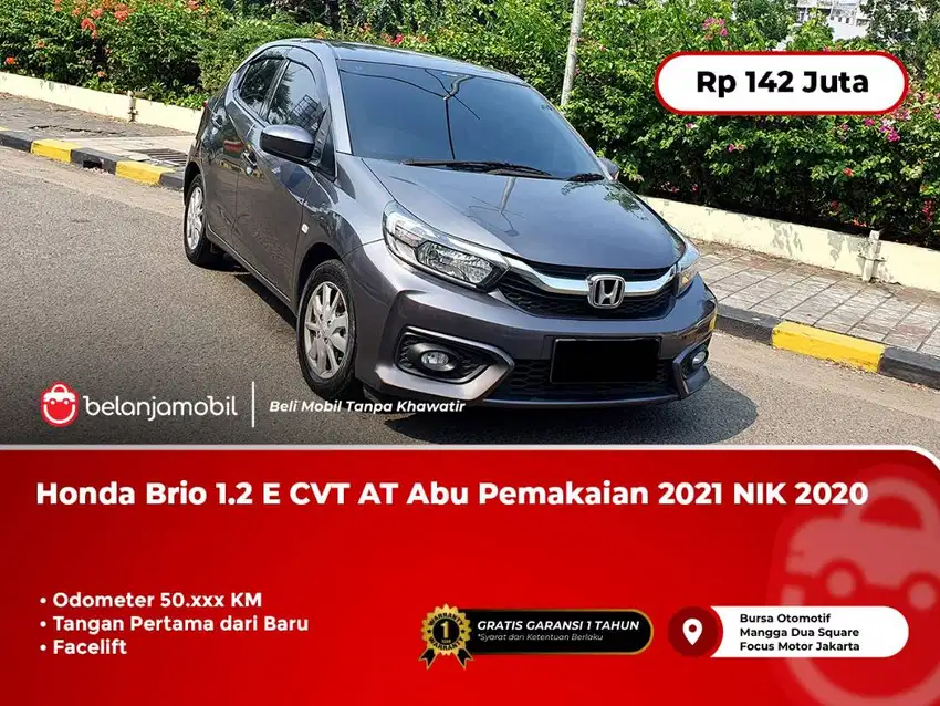 [WARRANTY] Honda Brio 1.2 E CVT AT Facelift Abu 2020/2021