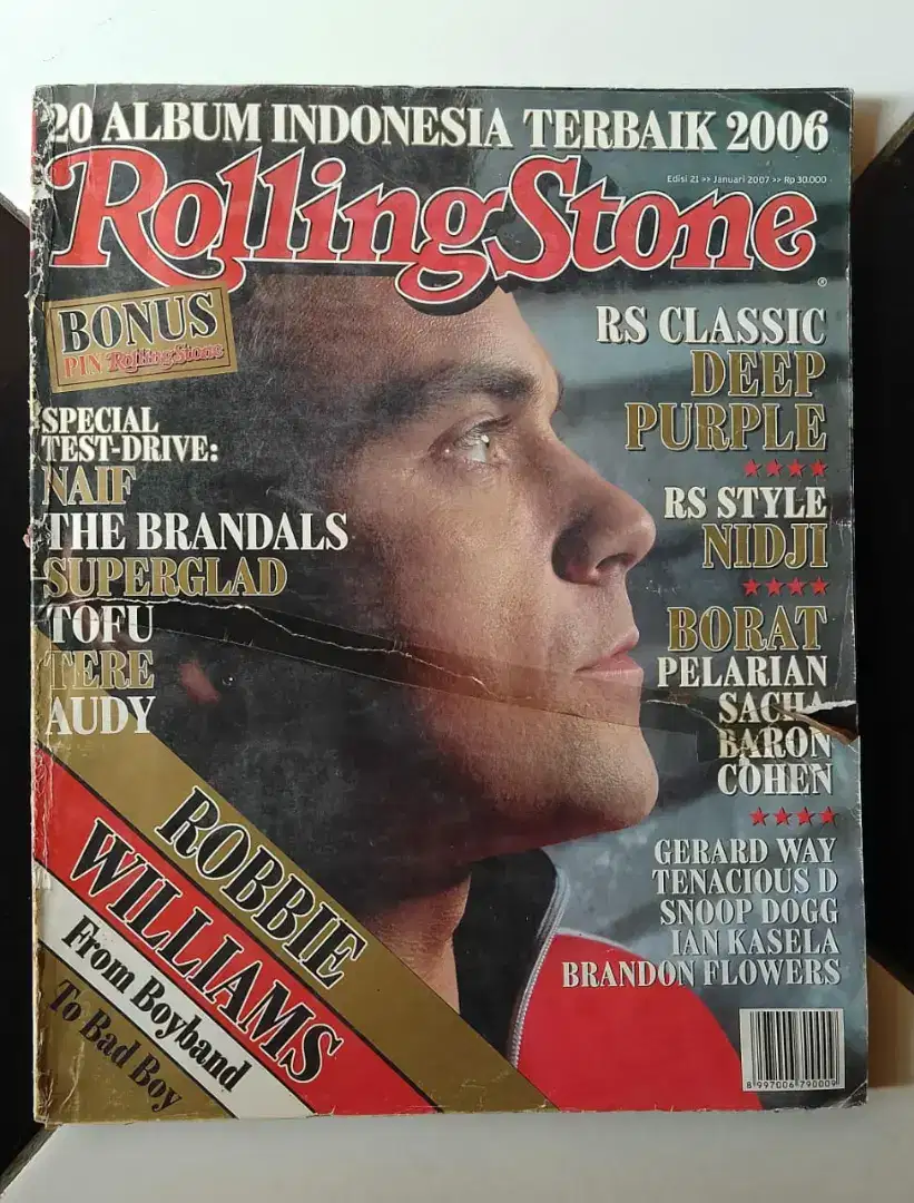 MAJALAH ROLLING STONE EDISI KE 21 BULAN JANUARI 2007 ROBBIE WILLIAMS