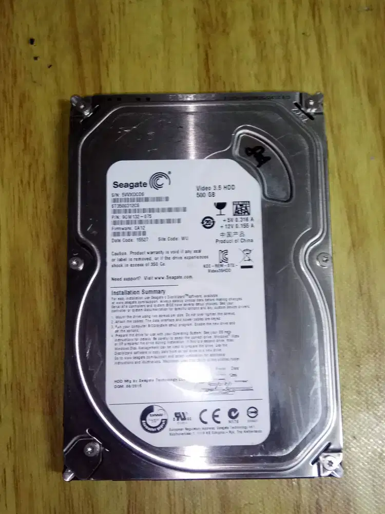Hard Disk PC 500 GB Sata 3,5 HDD Untuk  PC/CCTV