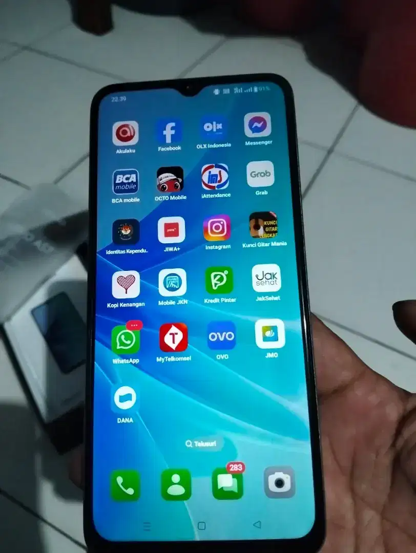 Oppo A57 dus box kardus tanpa charger