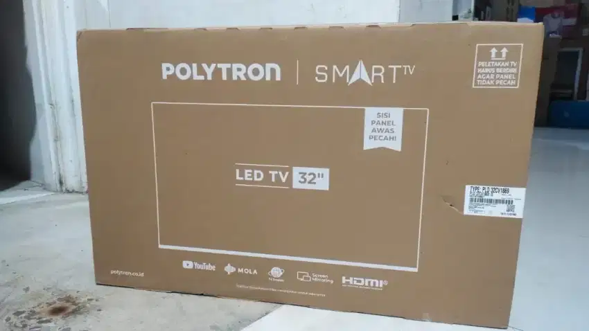 Smart tv polytron 32inc bayar di rumah dan seting