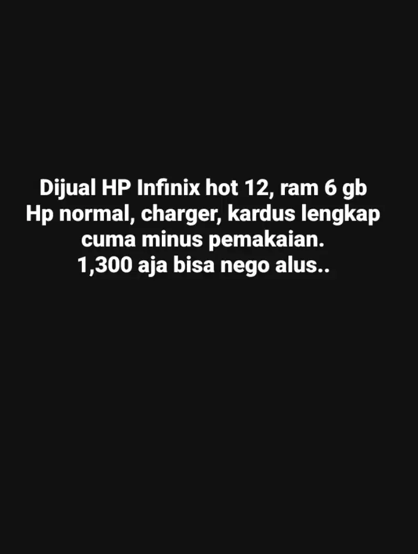 HP INFINIX HOT 12