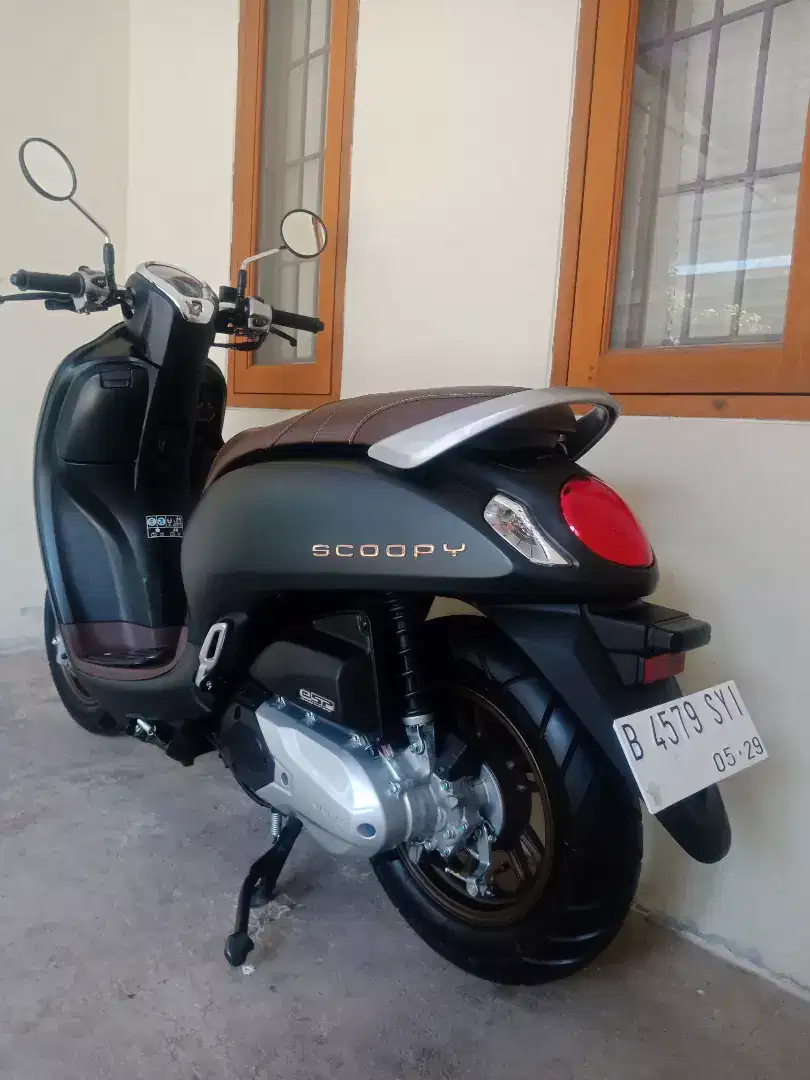 KM 2RB! NEW SCOOPY PRESTIGE KEYLESS HITAM DOFF PAJAK PANJANG KAYA BARU