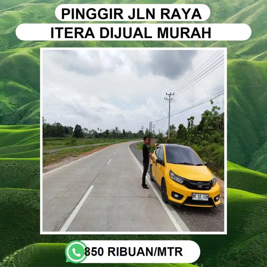 KAVLING PINGGIR JALAN JALUR DUA ITERA HARGA TERMURAH