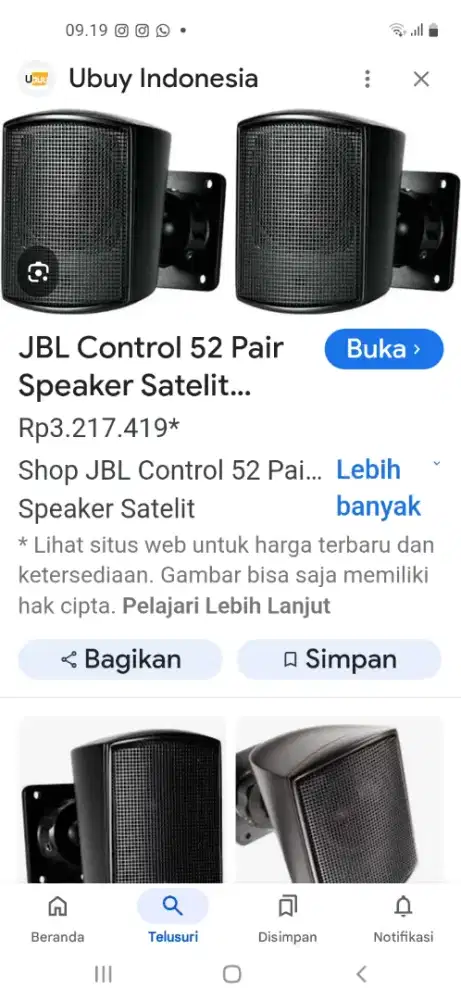 JBL control 52 profesional loudspeaker mini