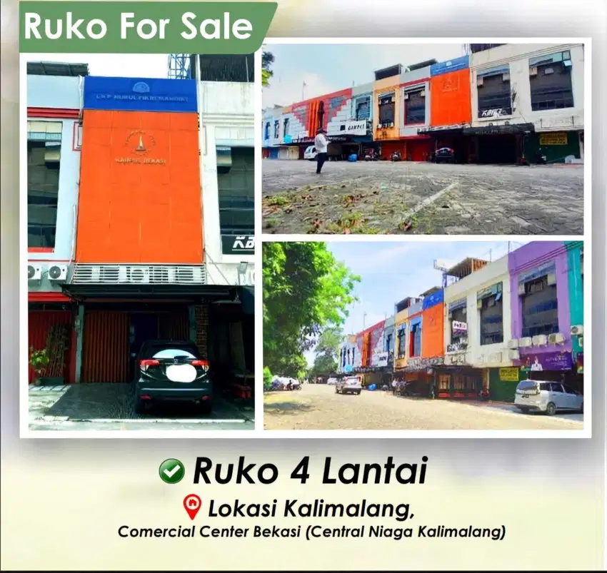 Dijual Ruko 4 lantai, lokasi Kalimalang Commercial Centre Bekasi