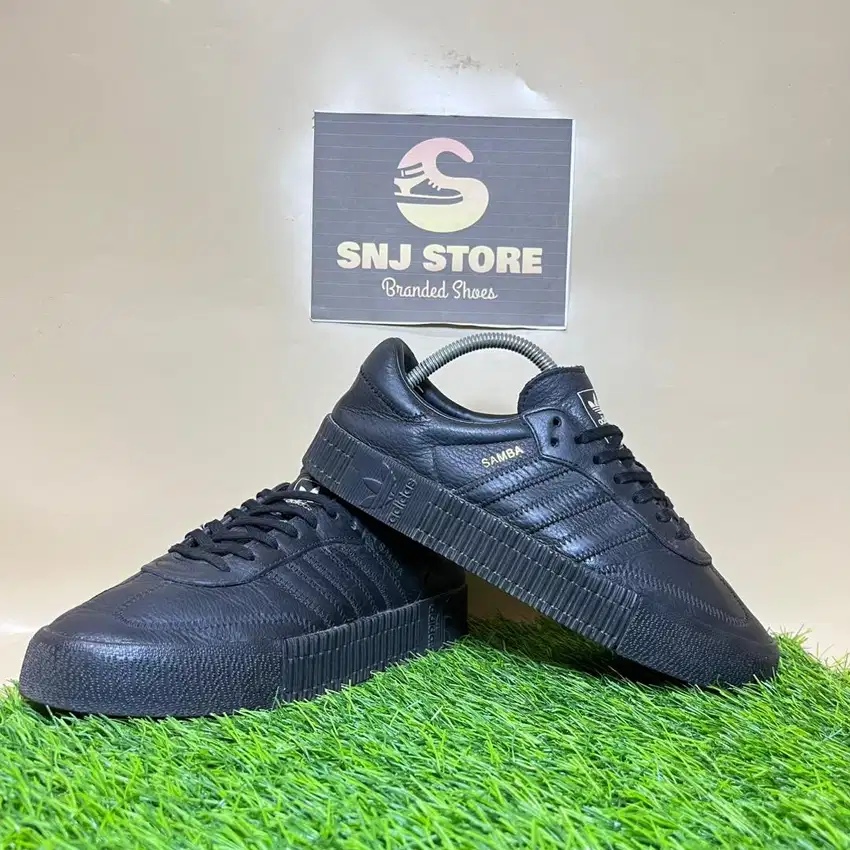 Adidas SAMBA ROSE Black Leather Kulit Sz 40,5 Original Second