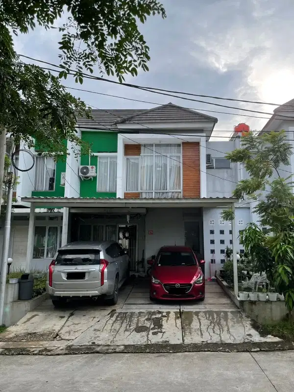 di jual rumah hadap taman cluster fluora talaga bestari tangerang