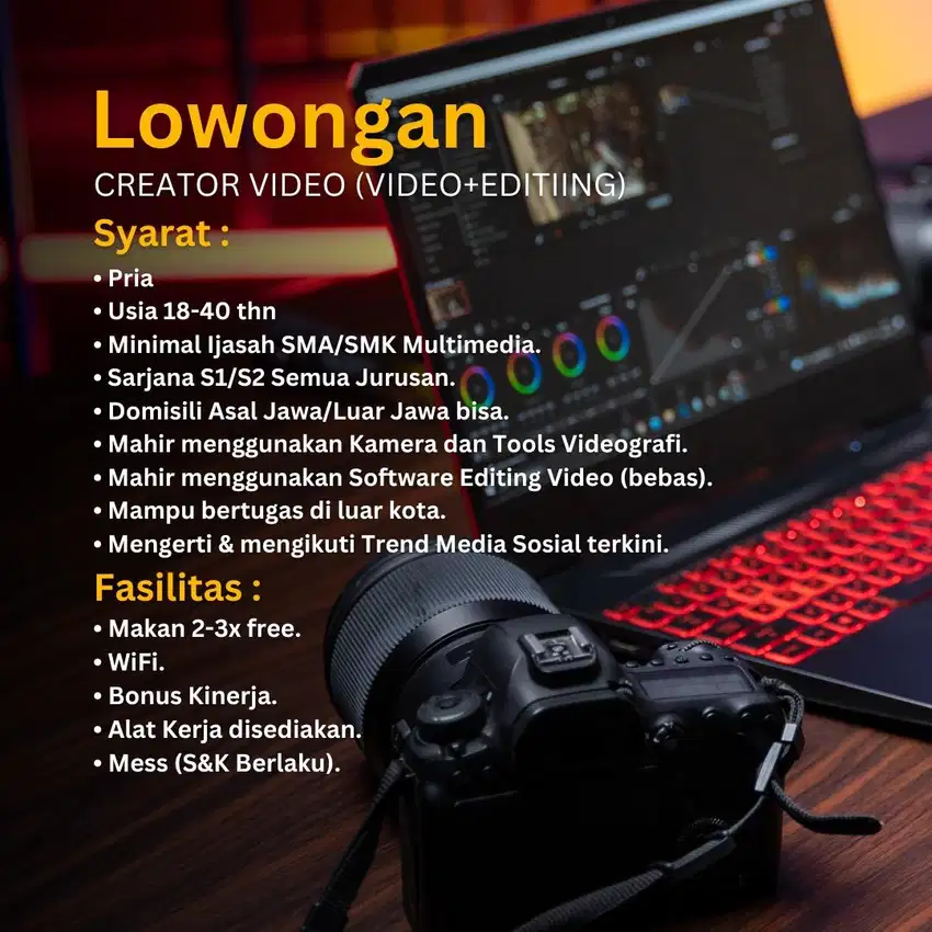 Lowongan Kreator Video