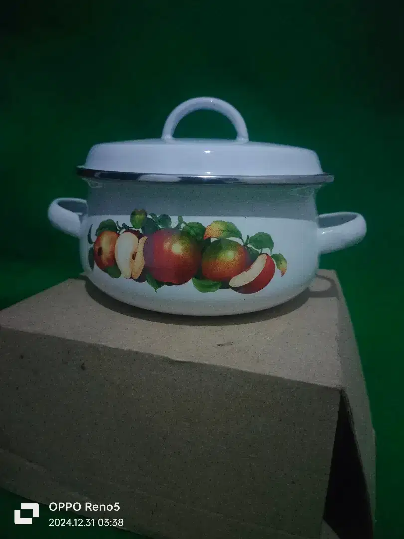 Panci Enamel Minipot Jadul