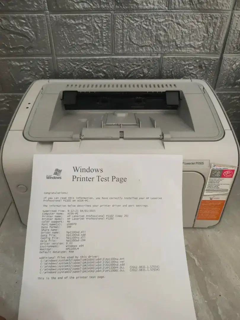 Printer HP LaserJet P1005