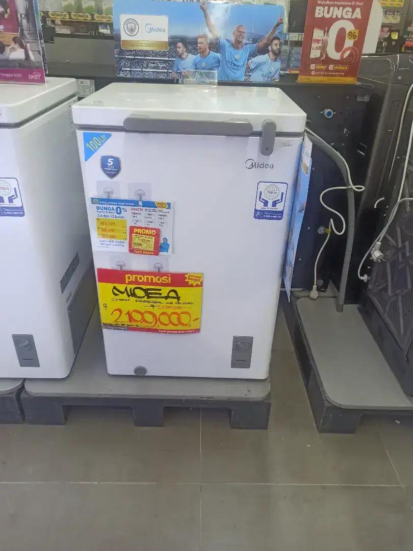 Promo cicilan  chest freezer merk midea di home credit