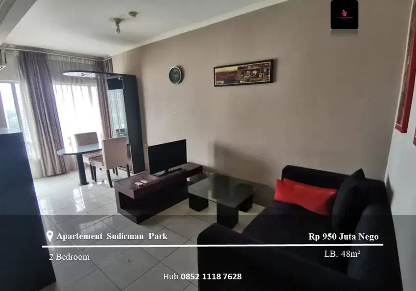 Dijual Apartement Sudirman Park Middle Floor 2BR Furnished South View