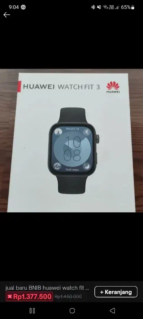 Smart watch Huawei fit 3