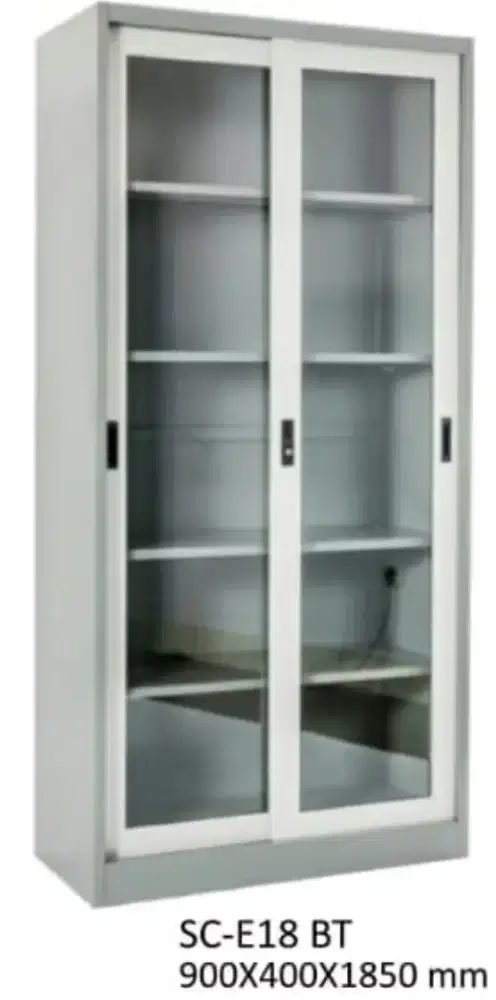 Lemari arsip pintu kaca sleding