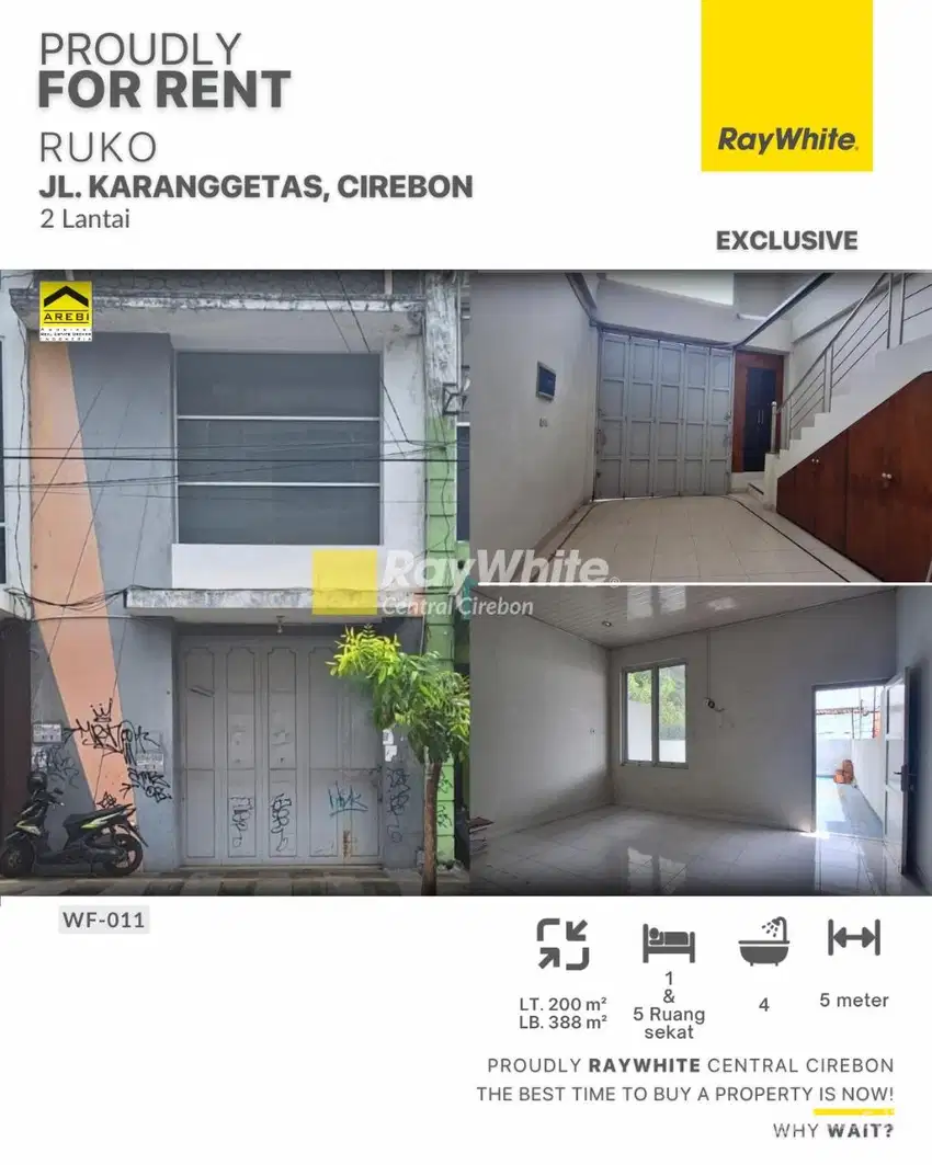 Disewakan Ruko 2 Lantai di Karanggetas, Cirebon