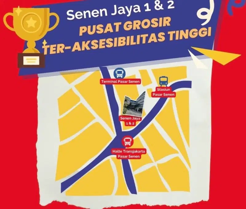 Kios Strategis di Senen Jakarta Pusat