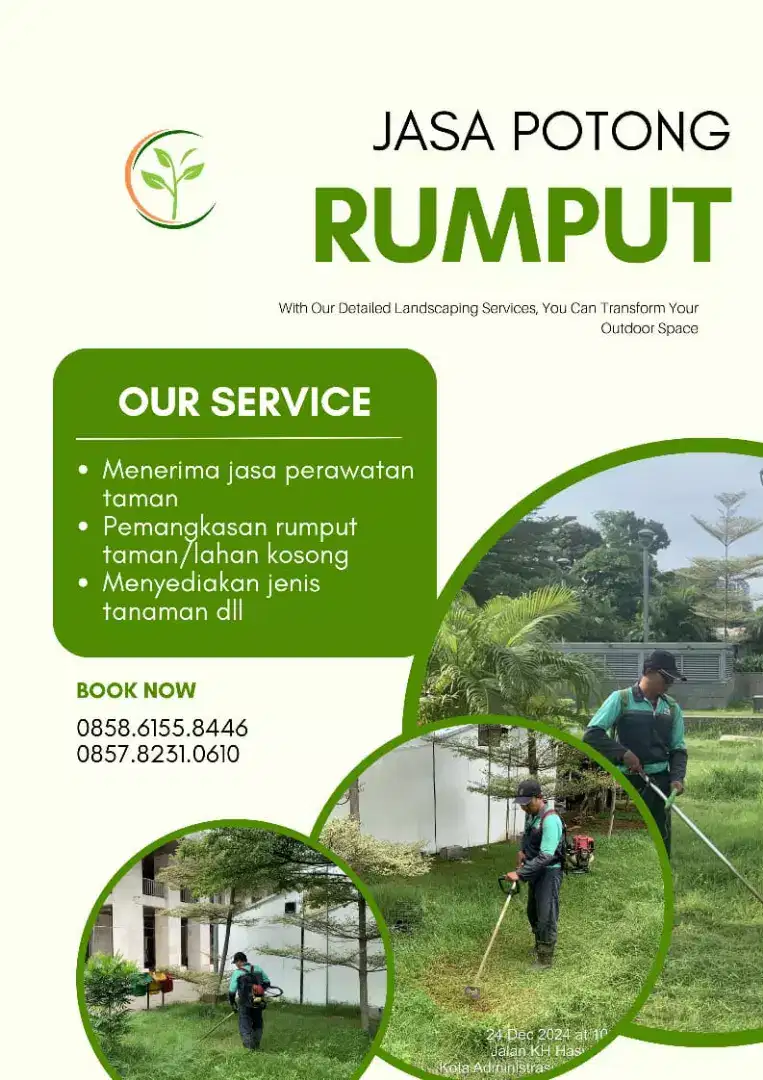 Jasa potong rumput dan perawatan taman