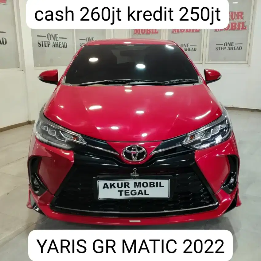 DP 25JT ! YARIS TIPE GR SPORT MATIC 2022 MERAH KM 6RB FUL ORI