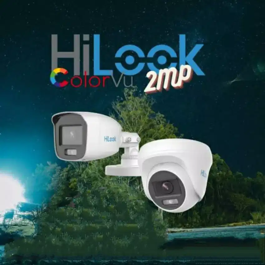 Paket cctv hilook 8 ch 4 camera colorvu 2mp