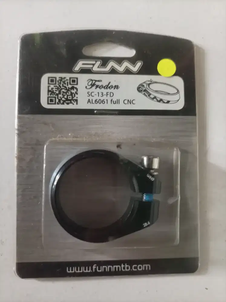 Seatclamp sepeda funn frodon black 28.6 original