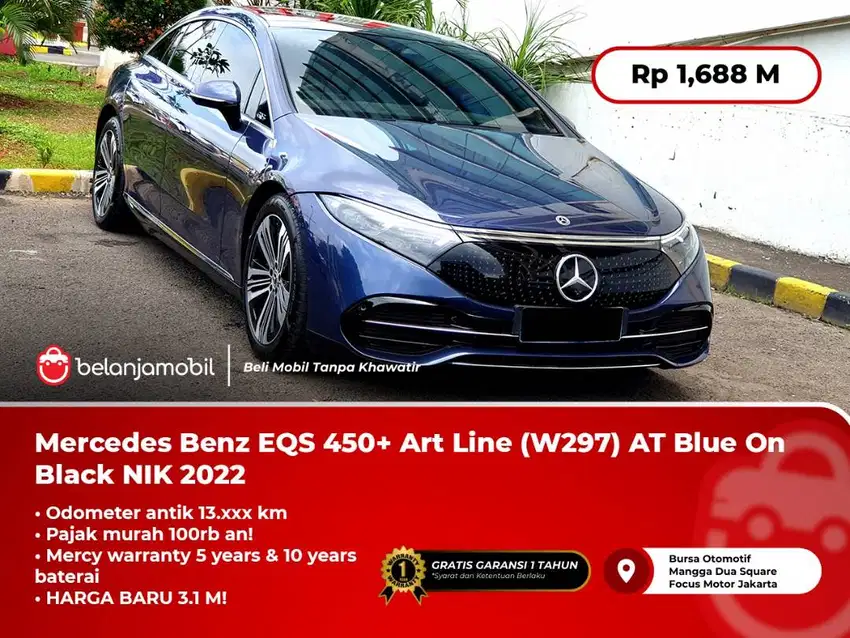 [KM 13RB] Mercedes Benz Mercy EQS450+ EQS 450+ Art Line AT Blue 2022