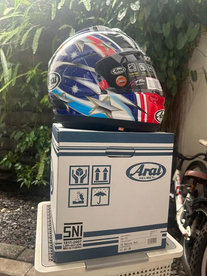 Helm Arai Full Face RX-7X 99 Nakano Red XL SNI