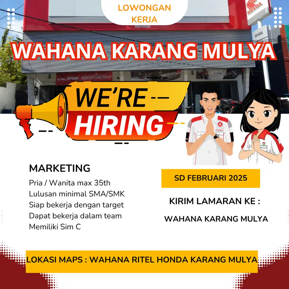 Dealer Motor Honda Wahana Karang Mulya