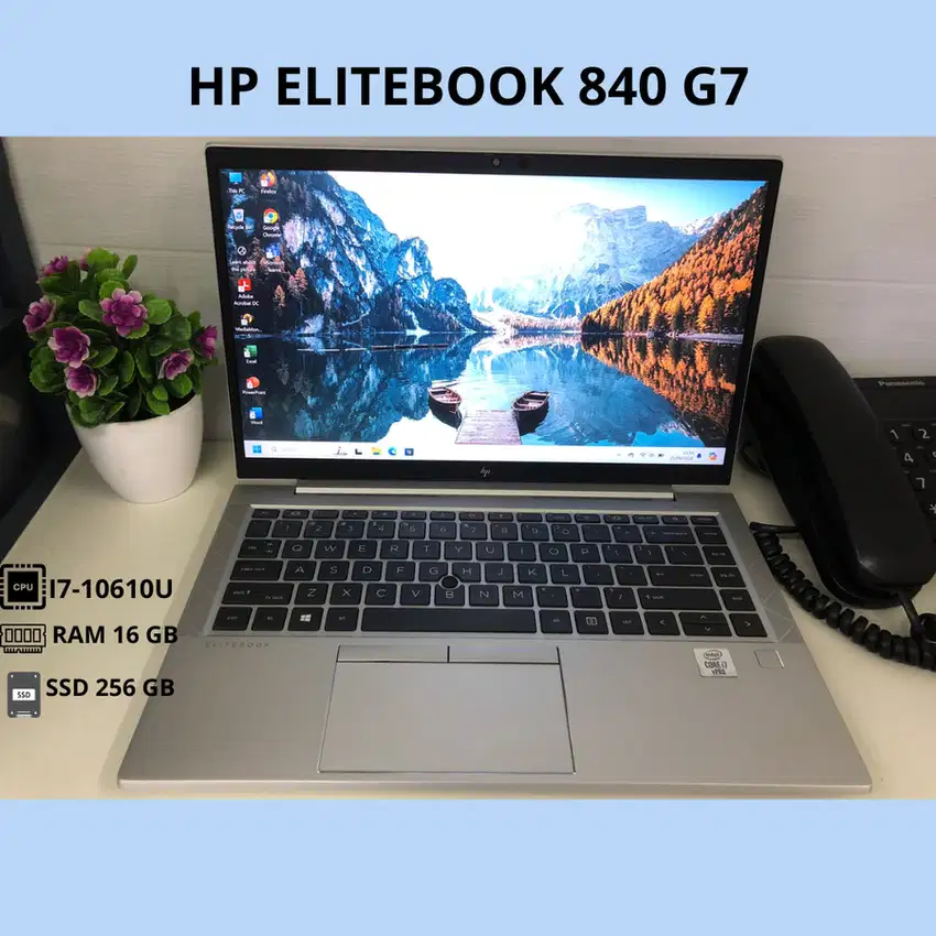 Laptop Hp Elitebook 840 G7 Mulus Core i7 GEN10 RAM 16/256GB M-SNT2