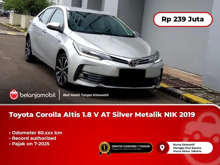 [WARRANTY] Toyota Corolla Altis 1.8 V AT Silver Metalik 2019/2020