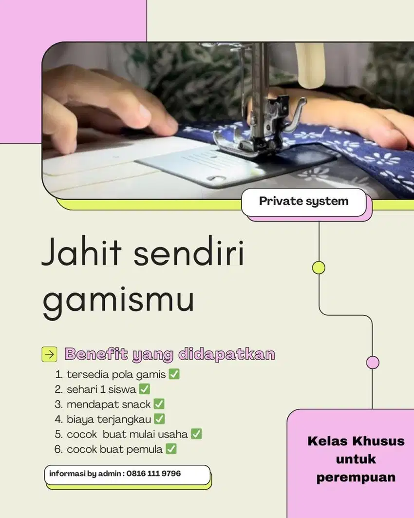 Jahit sendiri gamismu