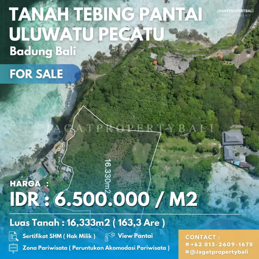 Dijual Tanah Super Murah Ocean View Tebing Uluwatu Pecatu