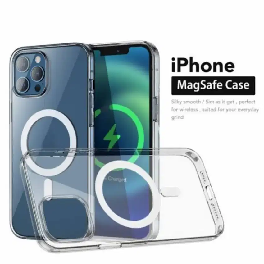 Case Casing iPhone X XS XS 11 12 13 15 Pro Max Clear Magsafe