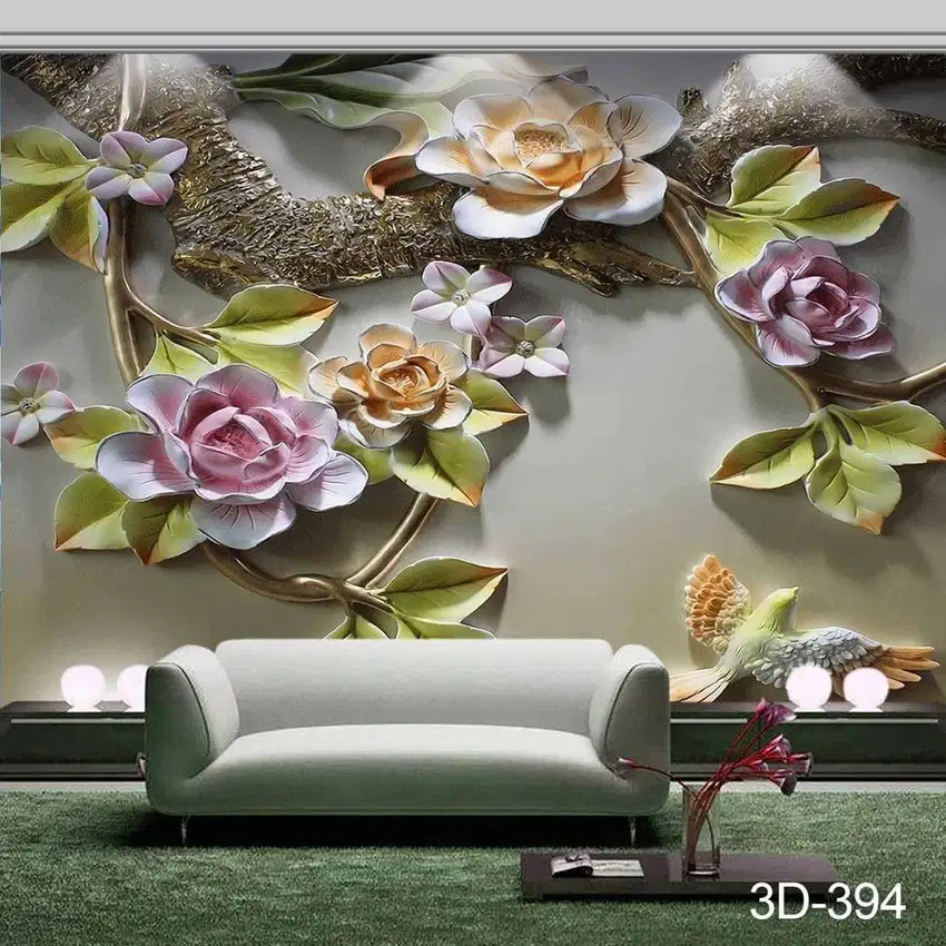 Wallpaper Dinding 3D Custom Desain Korden Gorden Vitrase