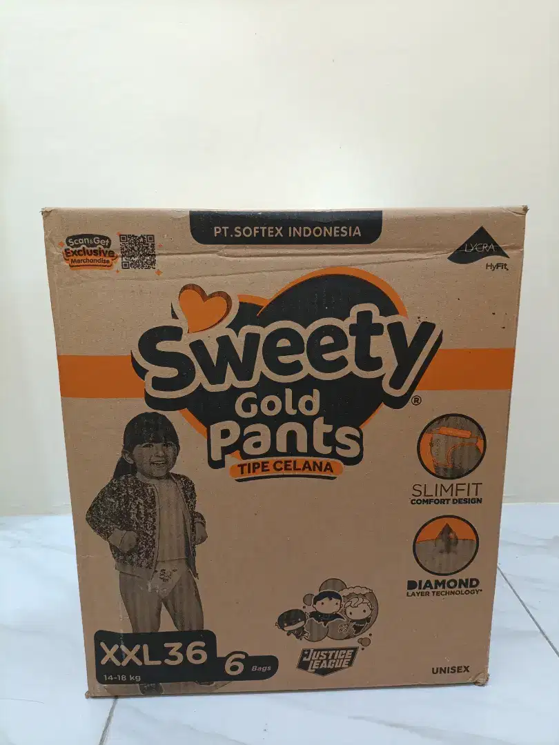 PAMPERS SWEETY GOLD PANTS UKURAN XXL36 XXL 36 6 BALL