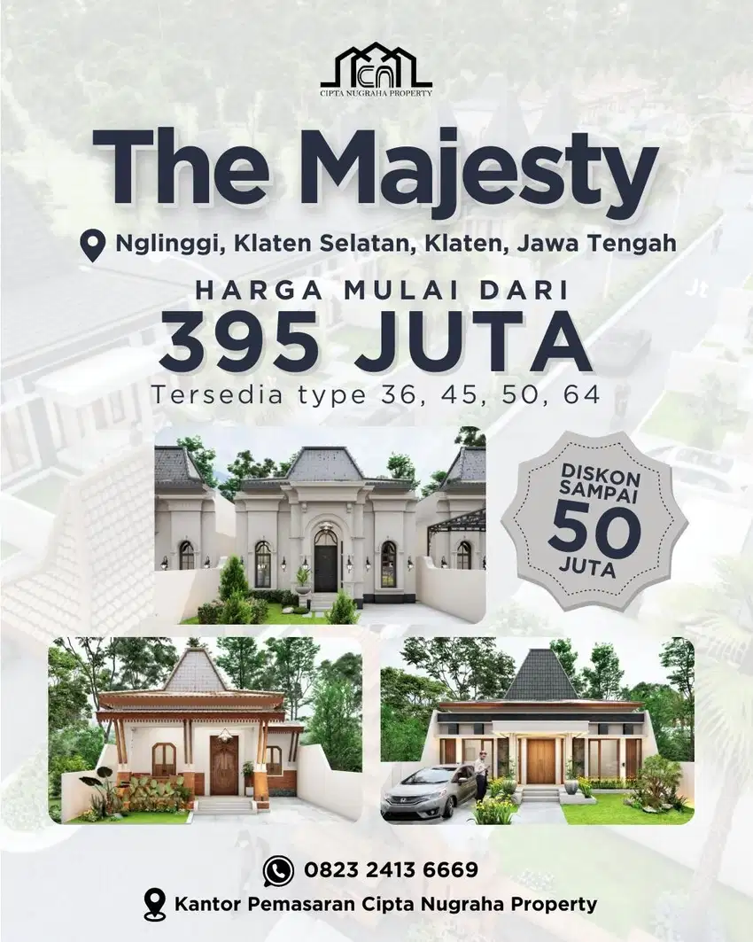 Rumah Bisa Custom Desain di Klaten Kota, Harga Murah Meriah