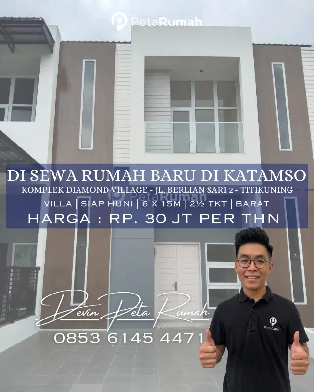 Sewa Rumah Baru Tipe Villa Di Katamso Titikuning Medan