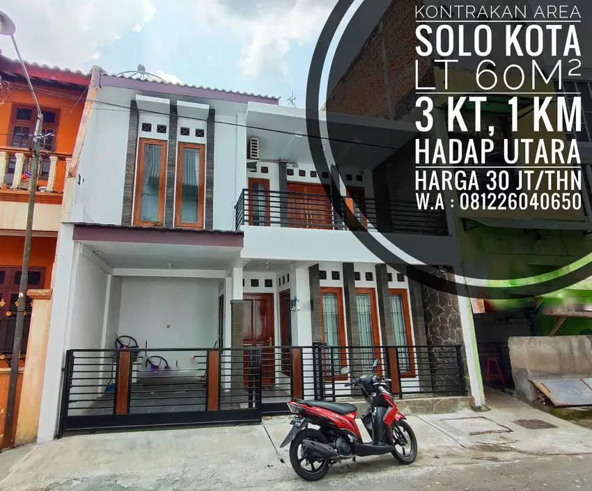 Kontrakan Area Solo Kota Dekat Paragon, SGM, Baron