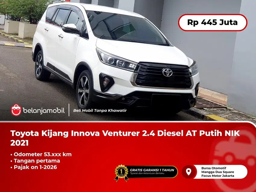 TERMURAH !! TOYOTA KIJANG INNOVA VENTURER DIESEL 2021 / 2022 PUTIH