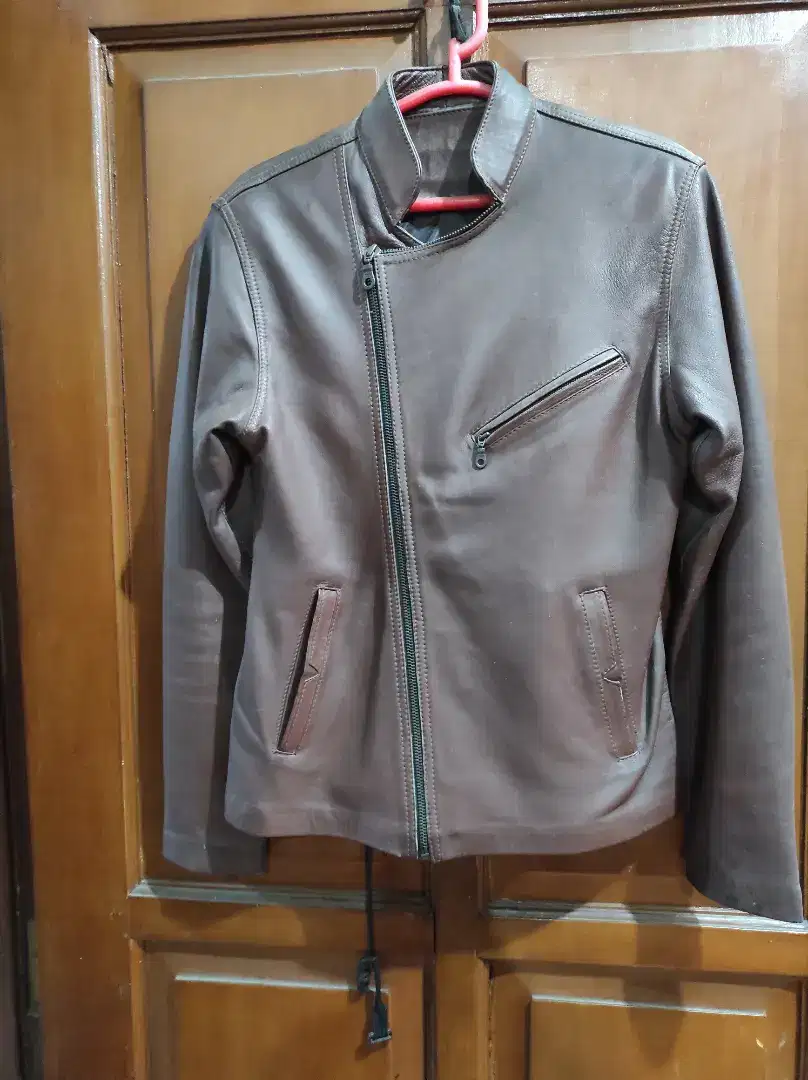 Jaket kulit sapi asli untuk motor wanita