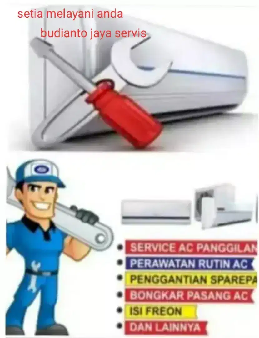 Jasa service AC, kulkas,mesin cuci,pompa air,dan bongkar pasang ac