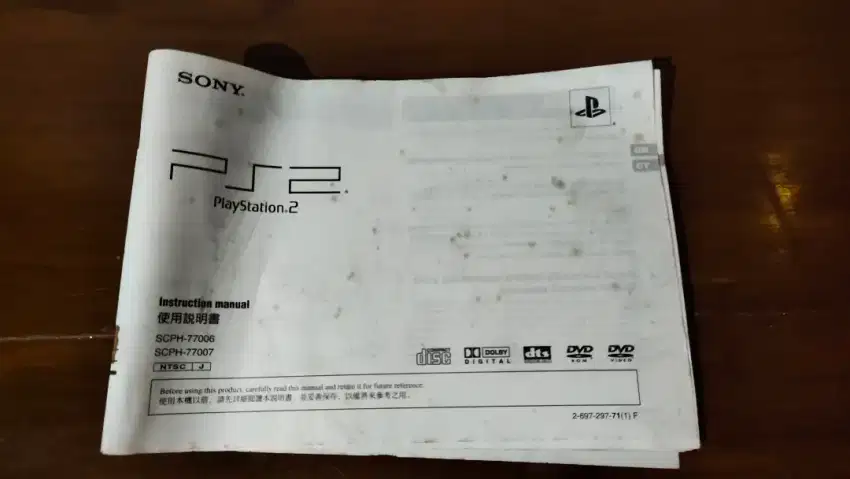 Buku manual Ps2 Original japan