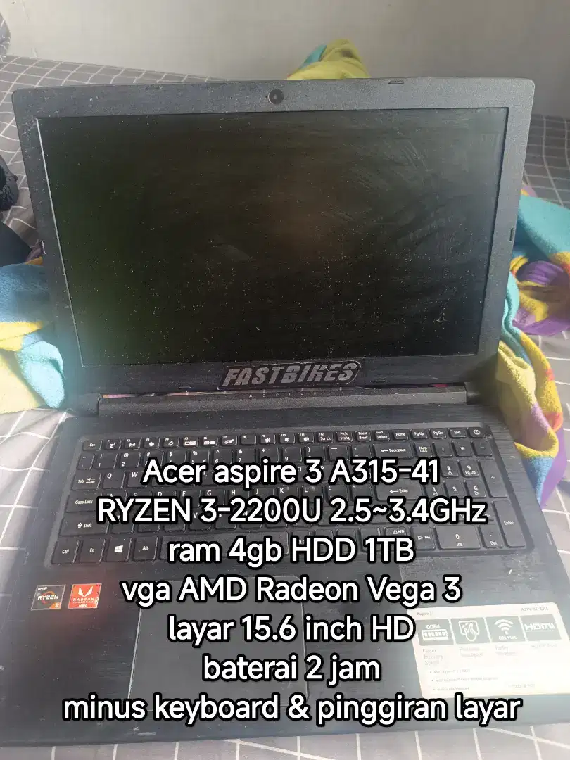 Acer aspire 3 A315-41 RYZEN 3