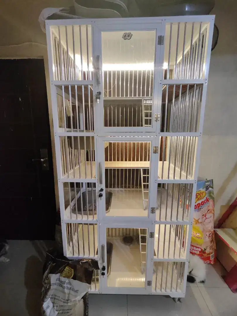 Kandang kucing 90x60x180 3tingkat 3kamar