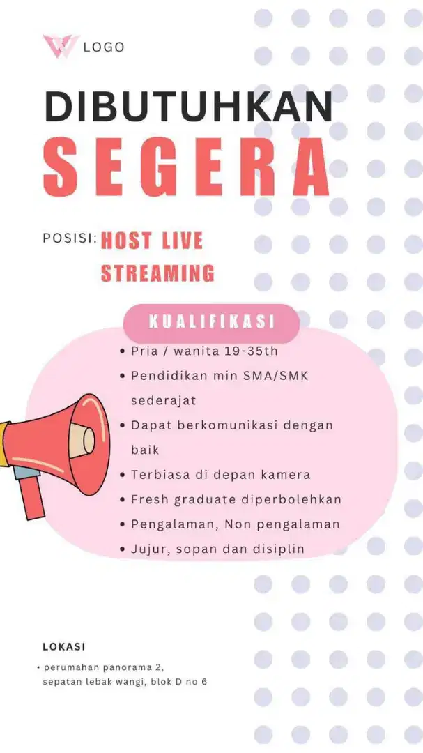 LOKER HOST LIVE STREAMING MAINAN ANAK