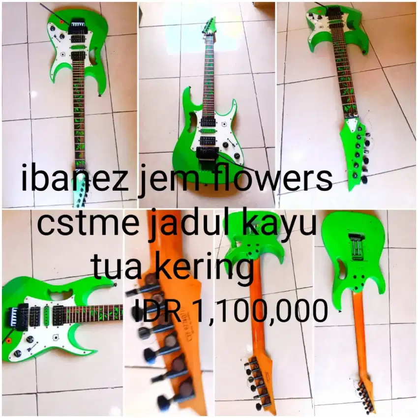 Gitar listrik ibanez jem flowers cstme super hq class