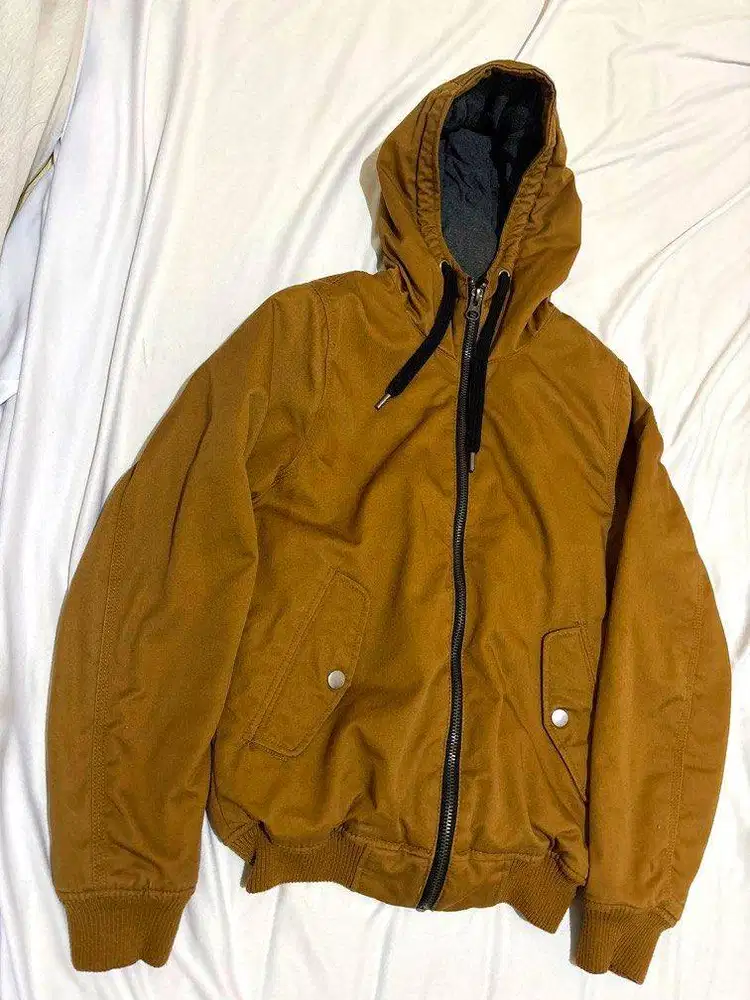 Hnm h&m divided jaket jacket gunung mountain winter mustard puffer