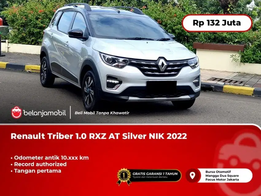 [ KM ANTIK 10RB ] Renault Triber 1.0 RXZ AT Silver 2022/2023